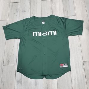Miami Hurricanes Nike Dri Fit Baseball Jersey